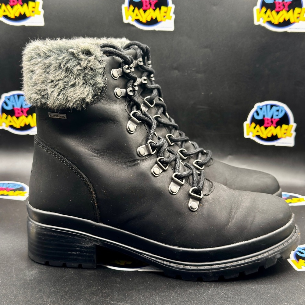 Size 8 - Muck Women's Liberty Alpine Lace Supreme Boot (Black Leather/Faux Fur)